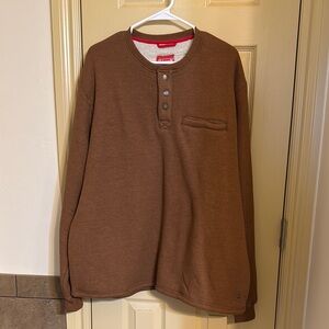 Coleman Sherpa lined waffle Henley shirt